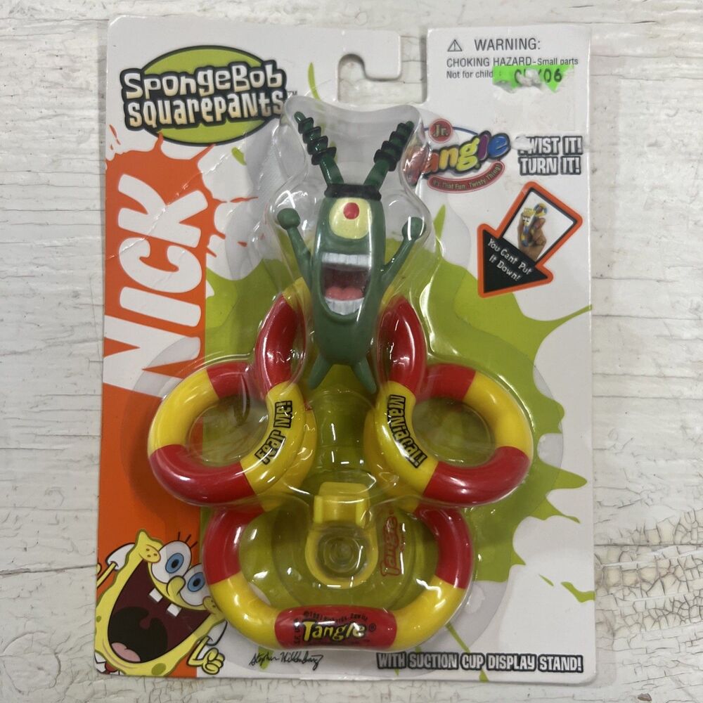 SpongeBob SquarePants Tangle Jr Fidget Toy 2006 VHTF Rare Plankton Figure